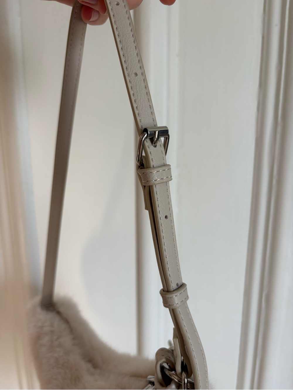 Zara Faux Fur Shoulder Bag with Adjustable Strap - Picture 8 of 8